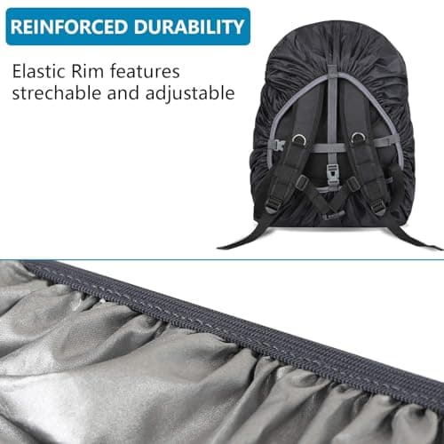 Waterproof Backpack Rain Cover(15-75L)Dustproof Rain Cover for Backpack,Adjustable Rucksack Rain Cover,Backpack Rainproof Protector ,Outdoor Anti-tear Backpack Raincover for Camping,Hiking,Cycling(XL) — view 6