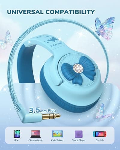 iClever Kids Headphones Wired 3.5mm, Boys Girls Headphones for Kids — view 4