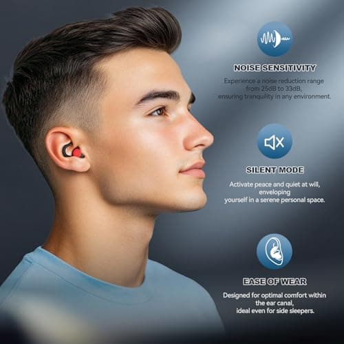 SUPCEAT Ear Plugs for Sleeping Noise Canceling, 2 Pairs(S/L) Reusable&Washable Earplugs Sound Blocking, Soft Silicone Noise Reduction Ear Plug for Sleep, Music, Parties, Festivals, Concerts — view 2