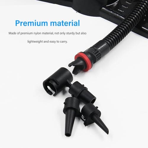 3Pcs Air Pump Nozzle Set, Nylon Leak Proof Replacement Tips for Air Mattress & Swimming Pool Float, Quick Release Universal Adapters — view 3