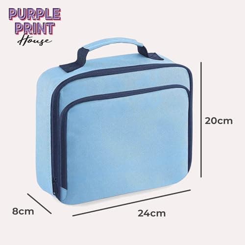 Purple Print House Boys Personalised Motorcross Lunch Bag Action Shot Design Childs Name Dirt Bike Off-Road Racing Kids Lunch Box, 24cm x 20cm x 8cm, Black — view 5