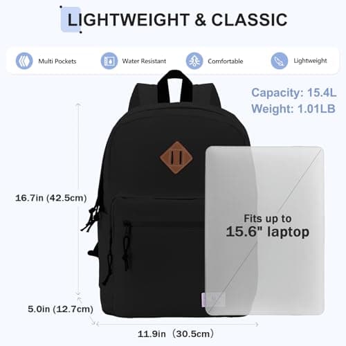 VX VONXURY Kids Backpack, Lightweight 15.6 inch School Bag for Boys & Girls — view 2