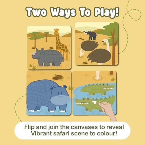 Binca Dotties Dot Art Activity Kit, 750+ Stickers, Wild Animals Mess-Free Activities, DIY Dot Sticker Art for Toddlers, Kids Travel Activities, Craft Kits & Gifts for Boys & Girls Ages 4,5,6,7 — view 4