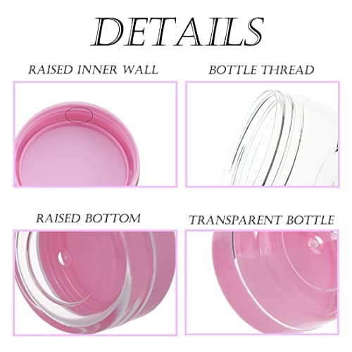 5 Gram Sample Pots, 50 Pcs Plastic Travel Pots for Toiletries, Mini Travel Containers with lids, Empty Cosmetic Containers for Face Creams, Samples, Make-Up — view 3