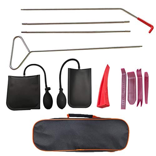 Car Tool Kit, Breakdown Emergency Kit with Long Reach Grabber, Professional Automotive Car Tool Kit Emergency Kit Essential Car Lockout Kit for Car Easy Grabbe with Air Wedge Pump, Non Marring Wedge