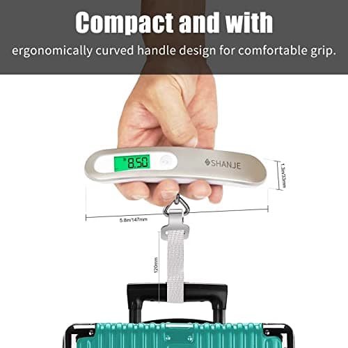 SHANJE Luggage Weight Scale for Suitcases 110 Lbs 50kg White — view 3