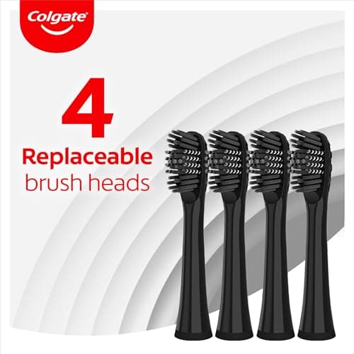 Colgate 360 Sonic Charcoal Battery Powered Toothbrush - Helps Remove Surface Stains - Slim Tip Bristles - Battery Toothbrush — view 4