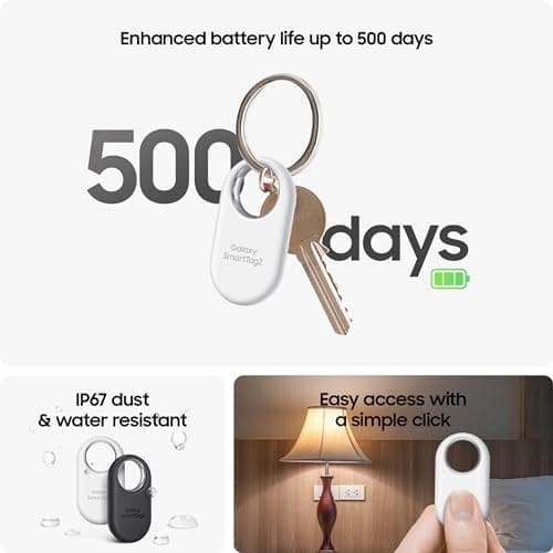 Samsung Galaxy SmartTag2 Bluetooth Tracker (1 Pack), Compass View AR, Find Lost Mode, White — view 4