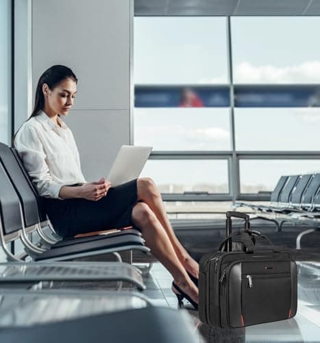 EMPSIGN 17.3 Inch Rolling Laptop Bag with Wheels Trolley Bag for Men Women — view 6