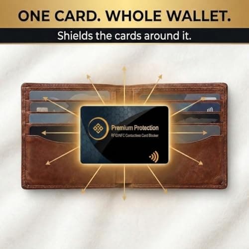 KF-Premium RFID Blocking Cards, Bank & Credit Card Protector, 2 Pack, Gold — view 2