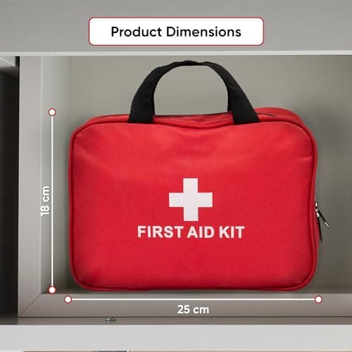 ASAB 68 Piece Travel First Aid Kit for Holiday Home Use Waterproof Easy to Carry Bag with Bandages Scissors Blanket Hiking Car First Aid Kit for Emergency Safety Essentials for Car Camping Work Hiking — view 6