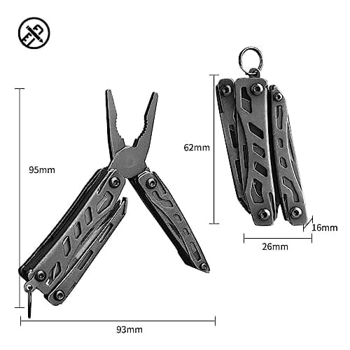 NexTool Mini Flagship EDC Keychain Multitool, Mini Pocket Knife (Black) — view 2