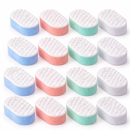 12 Pack Body Bath Sponges – Exfoliating Massage Shower Sponge for Soft, Clean Skin – Family Pack for Adults & Kids