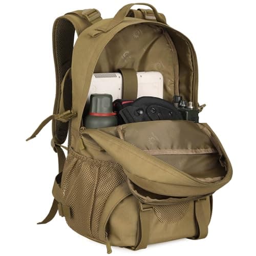 YuanWen Tactical Backpack 40L Hiking Backpack Military Rucksack Motorcycle Backpacks Molle Army Daypack Bag for Men Women Travelling Cycling Camping Trekking Hunting Fishing Camouflage — view 5