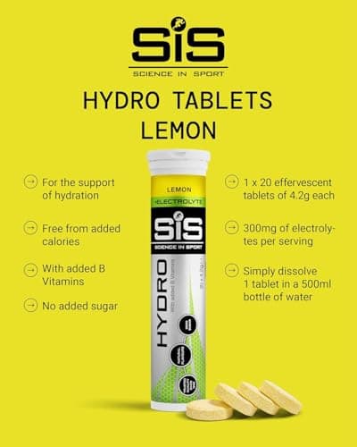 SiS Hydro Electrolyte Tablets - Effervescent Hydration - Virtually Calorie‑Free - Informed‑Sport Certified - Dissolves in 500ml Water - 20 Tabs Per Tube (4 Tubes, Mixed Bundle) — view 6