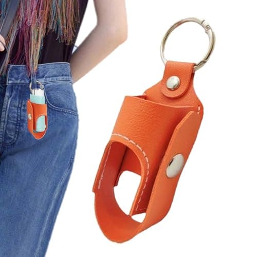 asthmas Inhaler Case Keychain - Shape Discrete & Secure Hygiene Carry, Portable Medical Pouch for Ventolin Salbutamol, Anti-Lost Quick-Release Clip, Soft-Touch PU Leather | Kids Adults