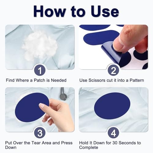 Skystuff 45pcs Nylon Repair Patches, Waterproof Self-Adhesive for Tent — view 3