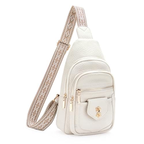 GAEKEAO Sling Bag Crossbody Bags for Women Vegan Leather Fanny Pack Chest Travel Anti Theft Purse Shoulder Bag Handbags Gifts