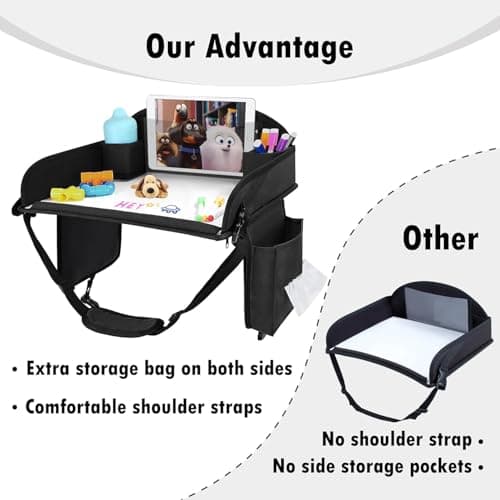Kids Travel Tray for Toddler Car Seat, Road Trip Activities for Kid, 2Pcs — view 6