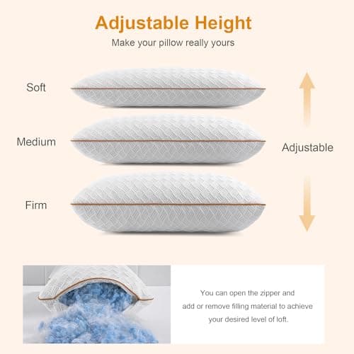 Twirest Pillows 2 Pack Shredded Cooling Memory Foam Pillows, 51X66cm — view 3