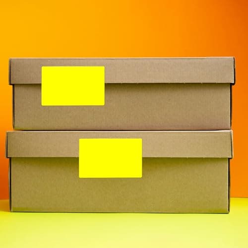 Meitaat Yellow Rectangular Labels 75 x 50mm Colour Coding Stickers 500 Pcs — view 6