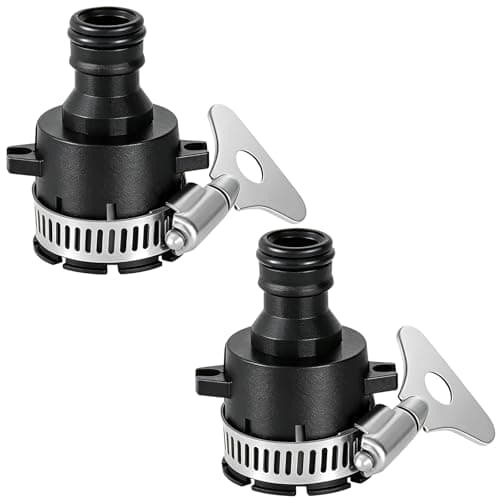 Haonyue 2PCS Universal Rubber Tap Connector, Garden Hose Tap Connector, 16mm Indoor and Outdoor, for Garden Kitchen Bathroom, Sink Hose Adapter, Adjustable Stainless Steel Collar Hose Adapter
