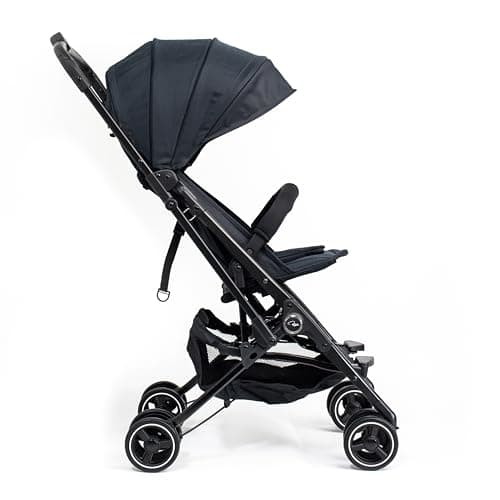 Roma Capsule 3 Approved Travel Stroller – Ultra-Lightweight Cabin Buggy fits Aeroplane Overhead Lockers – One-Hand Fold, Magnetic Buckle & Lie-Flat Seat from Birth to 15kg – Jet Black — view 3