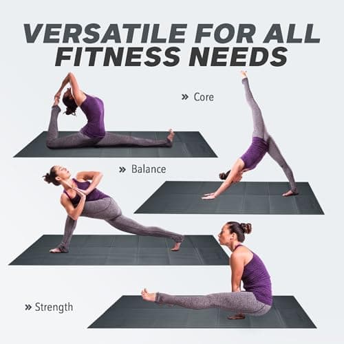 Respire Fitness Lightweight Foldable Yoga Mat for Travel - Non-Slip Portable Gym Mat for Women & Men. Soft, Supportive 3-Layers. Essential for Fitness, Training, Pilates, Exercise, Workout (Grey) — view 6