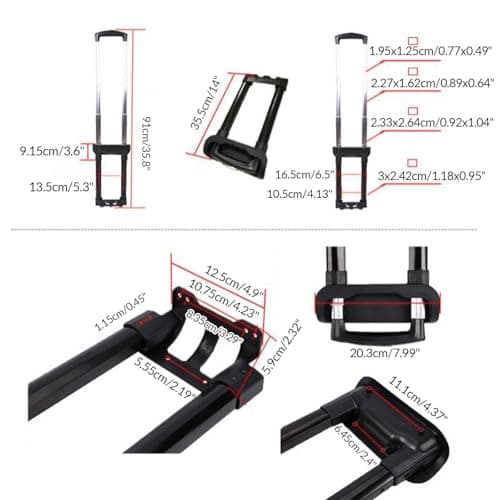 Hzoibyze Telescopic Handle, Travel Luggage Accessory, Spare Parts, Repair Handle, Suitcase Rod, Parts — view 3