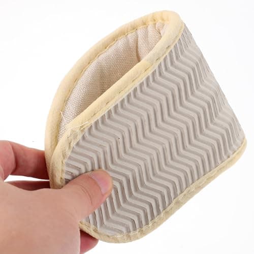 LALADEFIEE 6 Pairs Portable Foldable Travel Slippers Khaki Cotton Linen — view 2