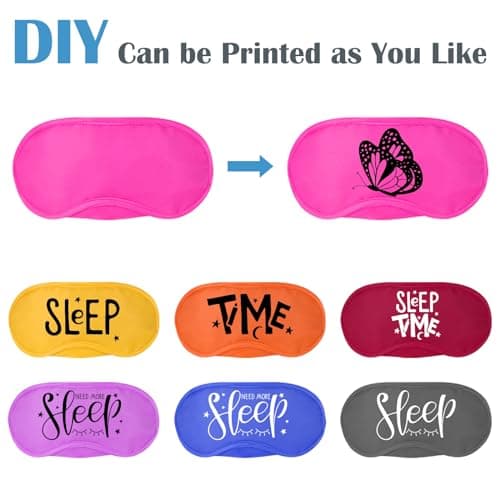 40 Pcs Colored Sleep Eye Mask Shade Cover, Sleep Eye Mask for Men Women Kids, Individual Pack Sleeping Blindfold Eye Shade Cover for Travel, Plane, Hotel, Party — view 6