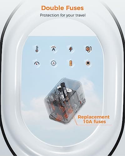 TESSAN 65W Universal Travel Adapter, Worldwide Plug with with 5 USB — view 6