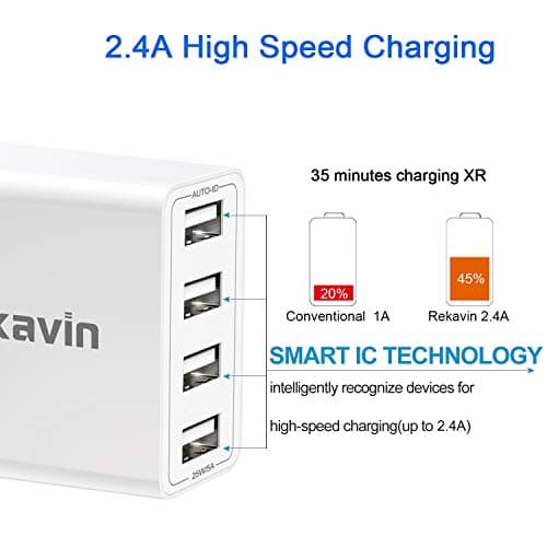 USB Plug,Multi USB Charger Plugs Adaptor UK Phone Plugs with 4 USB Port — view 3