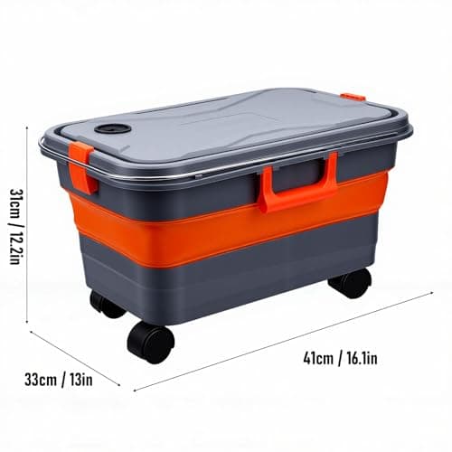 Spacnana Foldable Water Bucket, 5.8 Gallon 22L Collapsible Wash Bucket with Wheels Drain Plug and Universal Adapters, for Car Washing Camping Pet Bathing Outdoor Cleaning — view 4