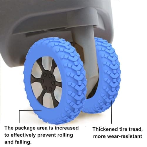 WUZIA 8PCS Luggage Wheel Protector Silicone Suitcase Wheel Covers Portable Luggage Wheel Covers for Most Carry on Suitcase Protector Cover Replacement(Purple) — view 5