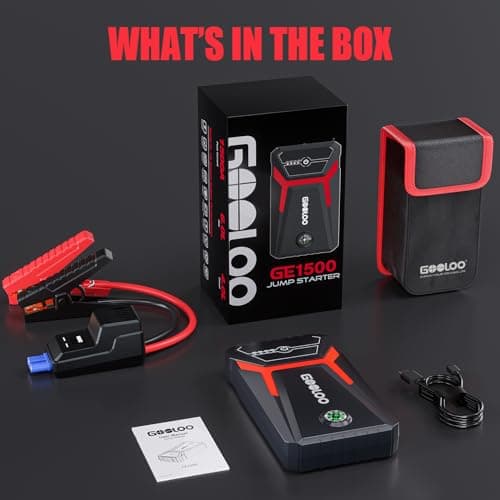 GOOLOO GE1500 Jump Starter Power Pack for 6.0L Gas / 4.0L Diesel 12V Cars — view 5