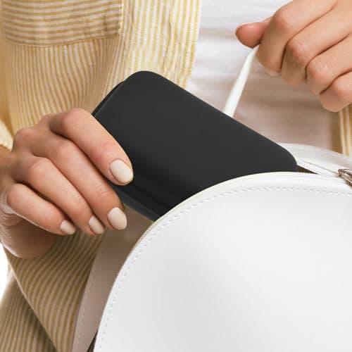 FUOYLOO Portable Storage Bag Power Bank Bag Oxford Cloth Storage Pouch Black Simple and Generous Style Organizing Power Bank Organizing USB Cables Travel Accessory — view 5