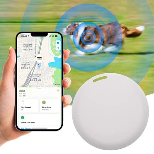Mini GPS Tracker for Vehicles No Subscription, Hidden Car Tracker Device Works with Find My iOS Only, Portable Key Finder Tag for Keys Pets Luggage, Battery Powered Long Standby (1, White) — view 3
