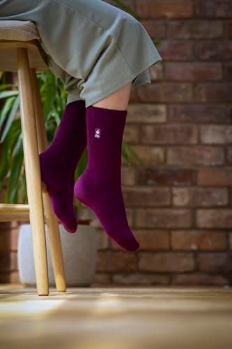 HEAT HOLDERS Lite - 3 Pair Multipack Womens Thermal Socks for Winter | Thin & Warm Socks for Dress Socks (4-8, Deep Fuchsia) — view 4
