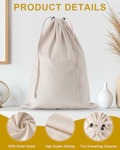 Julai Travel Shoe Bags, Velvet Drawstring Shoe Bags — view 4