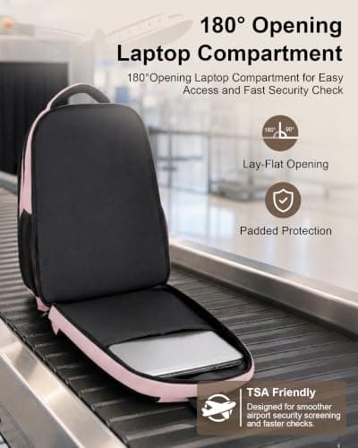 Shavont Laptop Backpack with 3 Compartment Lightweight Rucksack for Women — view 4