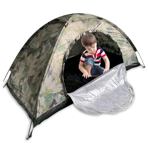 Joygoodta 1 Person Camping Tent, Waterproof Windproof Backpacking Tent with Mesh Vent for Hiking, Beach & Travel, 200x100 cm — view 6