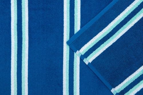 Adore Striped Beach Towels 2 Pack - Blue 75 x 150 cm — view 5