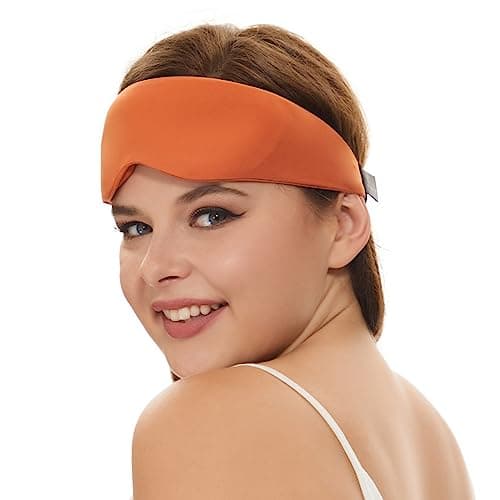 ALASKA BEAR Side Sleeper Sleep Mask, Patented, 100% Blackout (Tangerine) — view 5
