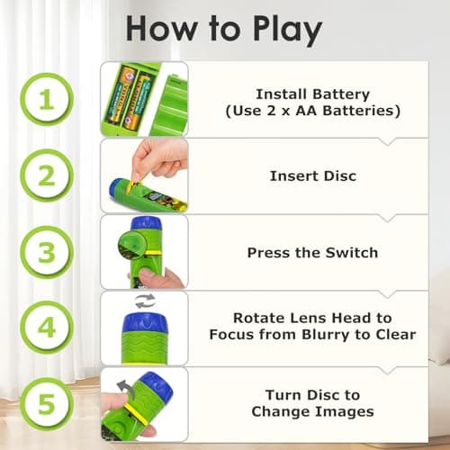 Pup Go Dinosaur Torch and Projector for Kid, Dinosaur Toys for Boys Age 3-7 — view 5