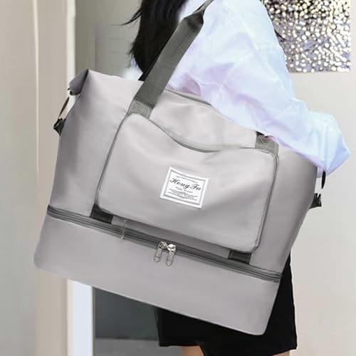Carry on Duffel Bag Foldable Organizer Bag, Reinforced Handle — view 2