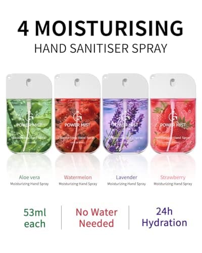 Hand Sanitiser Spray 4Pack – Aloe, Lavender, Strawberry, Watermelon — view 2