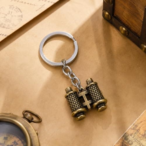 Gauelne Binoculars Keyring – Telescope Keychain Bag Charms for Women with Mini Binoculars Pendant, Tool Key Rings Charm Gifts for Travel Lovers, Friends, Famliy — view 2