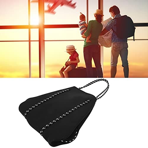 Sunicon Tote Bag for Women, Neoprene Breathable Shoulder Bag, Beach Tote Pool Bags, Large Capacity Handbag for Weekender Travel (Black) — view 5
