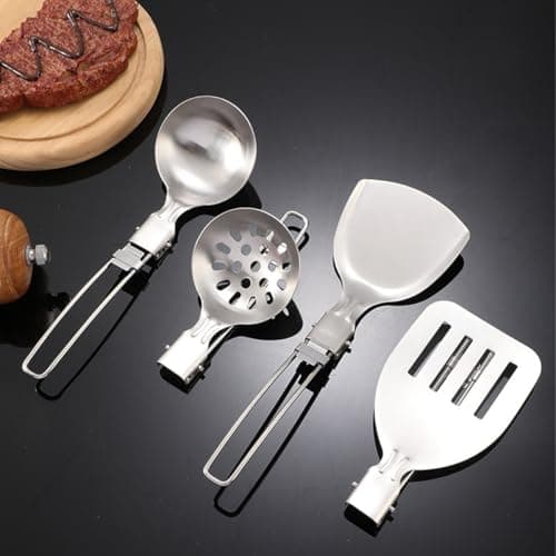 Gutol 6-Pack 304 Stainless Steel Camping Cooking Utensil Set – Portable Foldable Outdoor Kitchen Gear for Camping — view 5